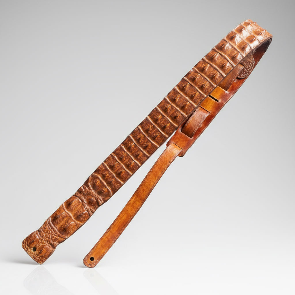 CARLOS ALLIGATOR HORNBACK GUITAR STRAP