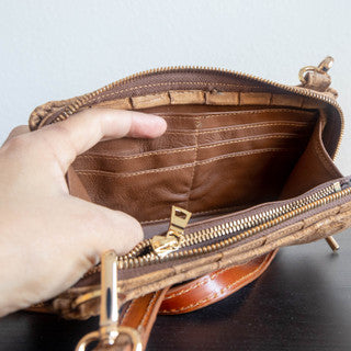 OLIVIA CROCODILE HANDBAG