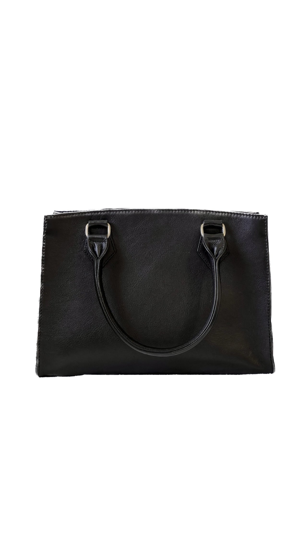 Genuine Ostrich black-leg bison handbag